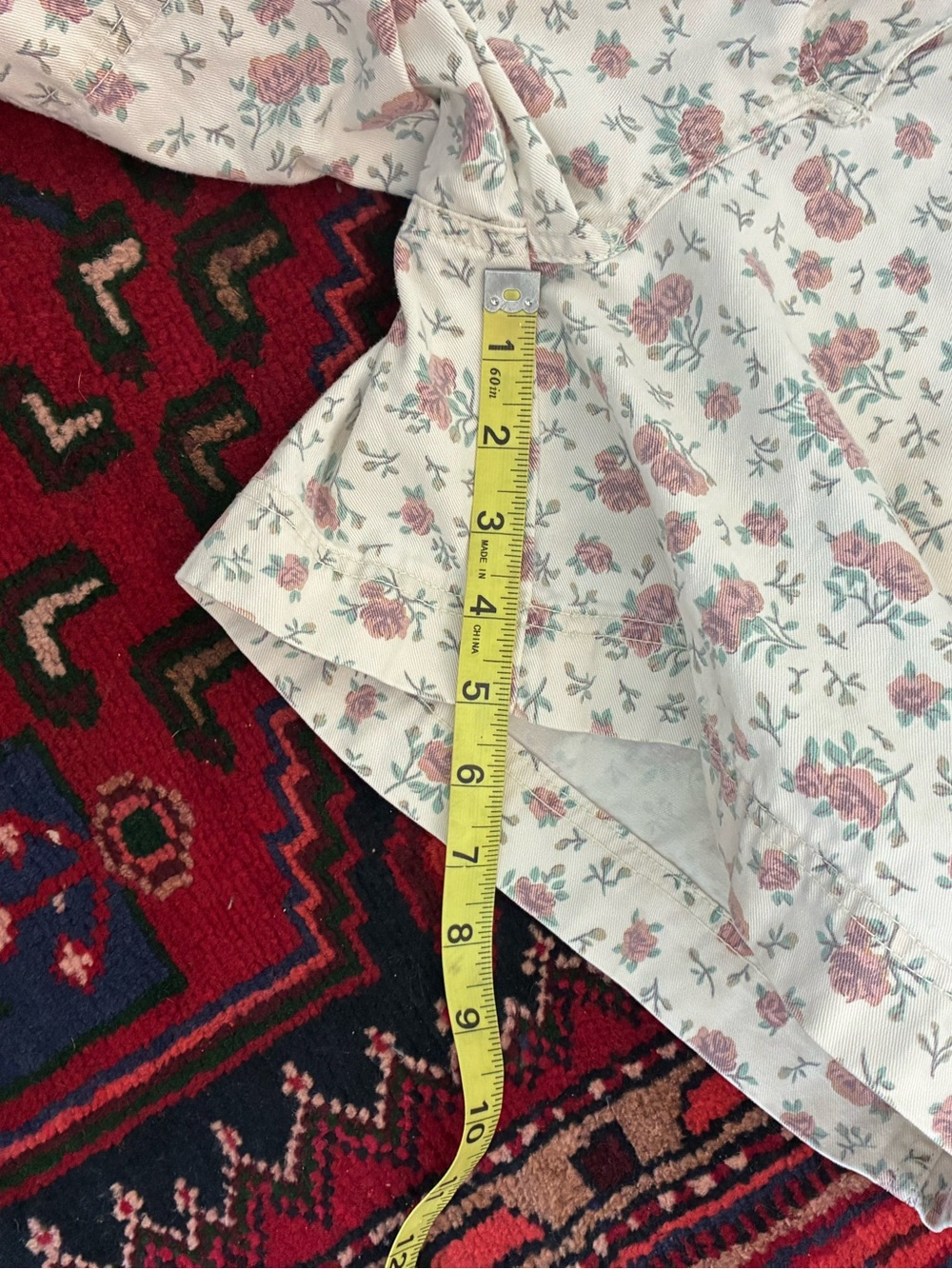 Vintage 90s Bill Blass Floral Jean Romper - Picture 8 of 10